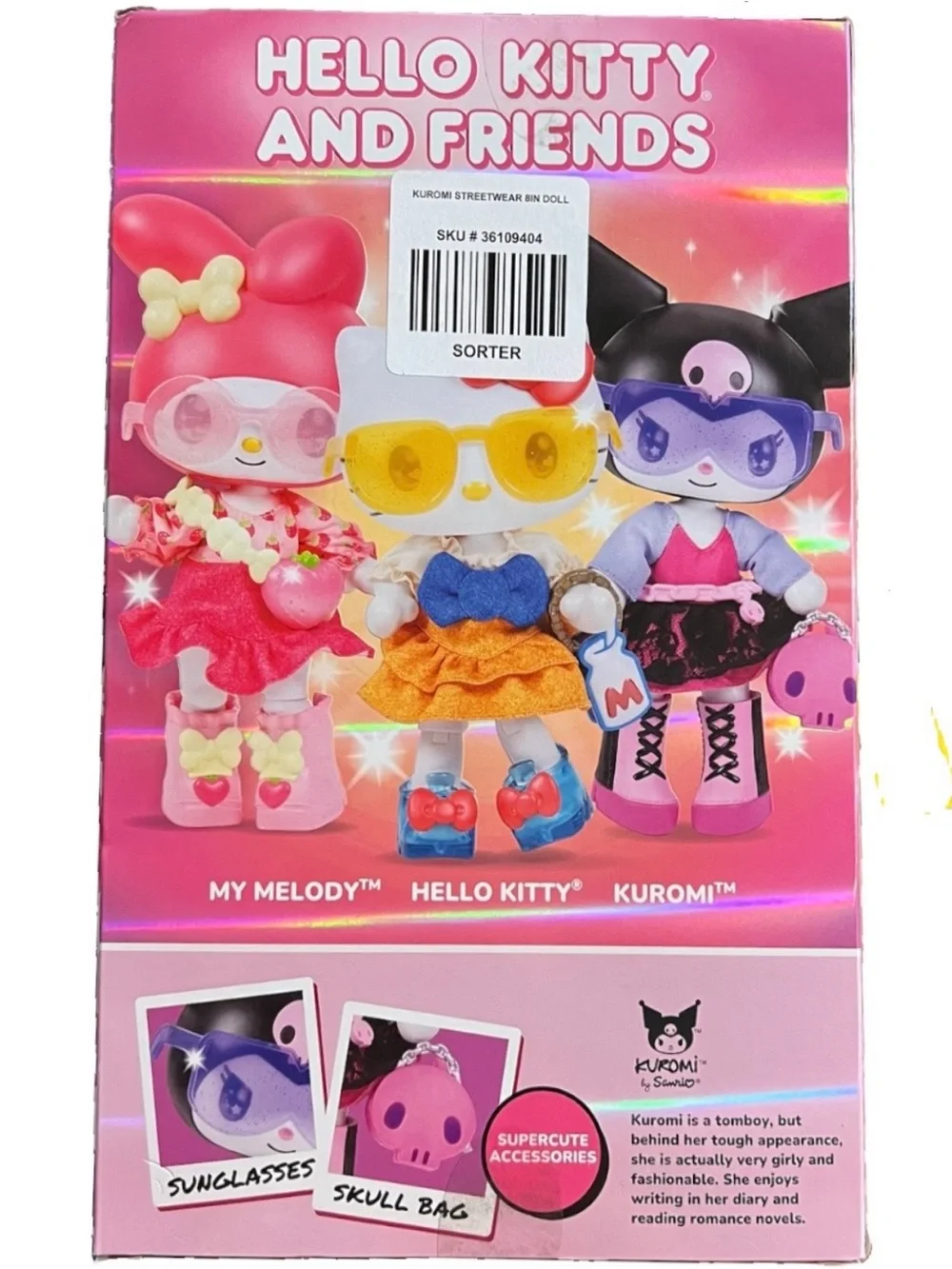 Sanrio Hello Kitty and Friends Premier Series 2 Kuromi 8” Doll By Jazwares NIB